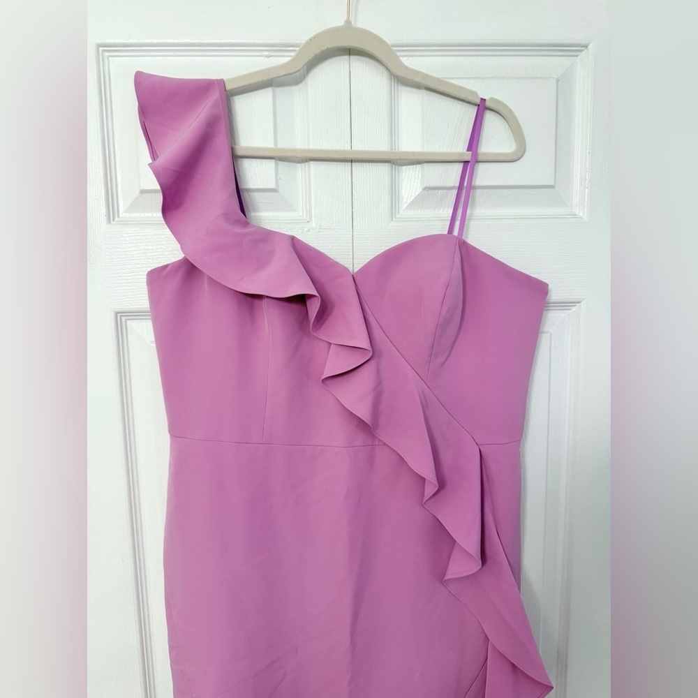 WHBM Lilac Ruffle Dress 16 - Picture 4 of 6